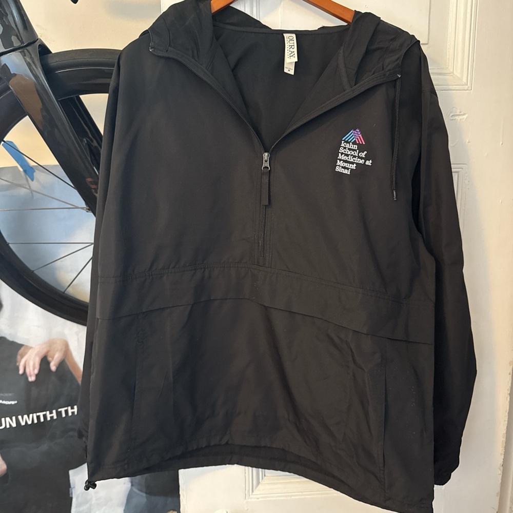 Black Half-Zip Hooded Jacket